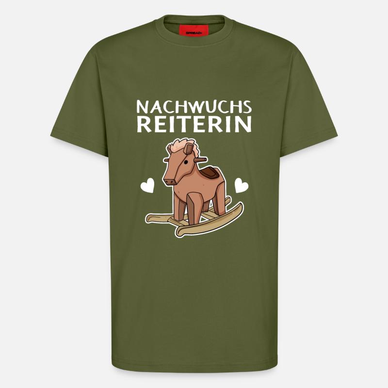 Reiterin Nachwuchs Pferd - T-Shirt - made by SPREAD - MOSS GREEN