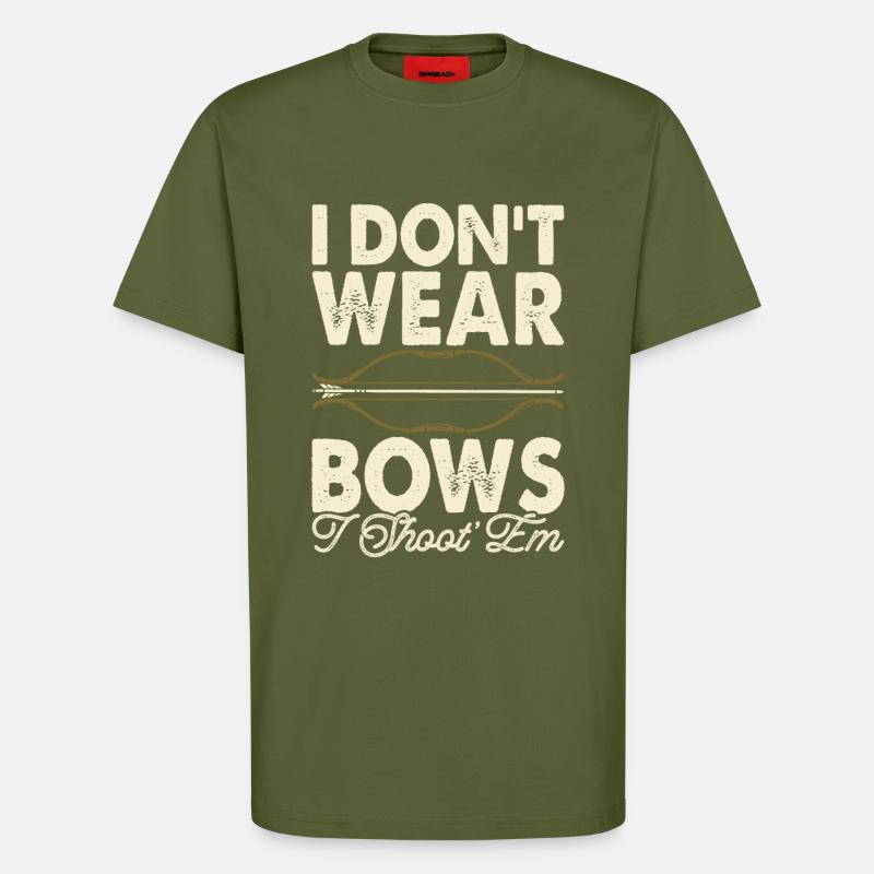 Archer Tir à l’arc - T-shirt bio décontracté fabriqué en UE - MOSS GREEN