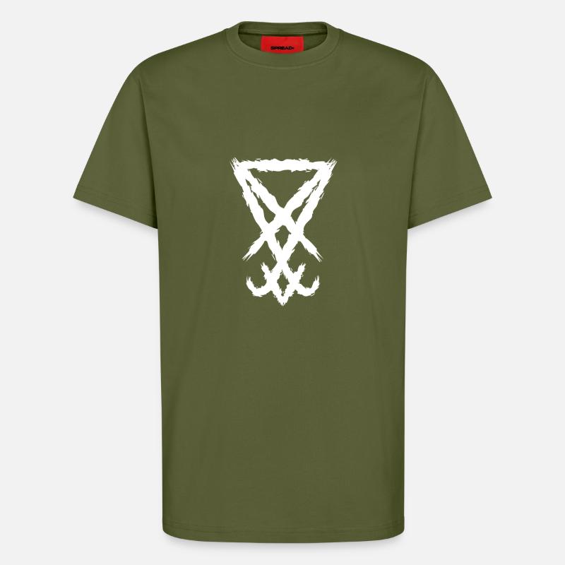 Le sceau de Satan - T-shirt bio décontracté fabriqué en UE - MOSS GREEN