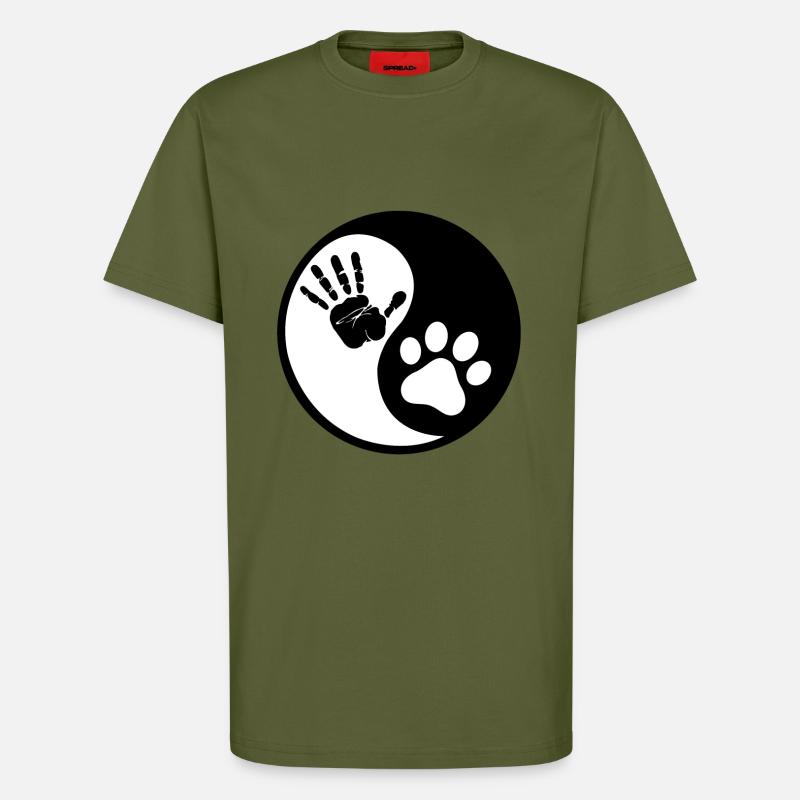 Hunde und Menschen - T-Shirt - made by SPREAD - MOSS GREEN
