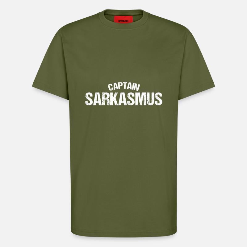 Captain Sarkasmus - T-Shirt - made by SPREAD - MOSS GREEN