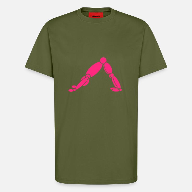 Yoga Marionette - T-Shirt - made by SPREAD - MOSS GREEN