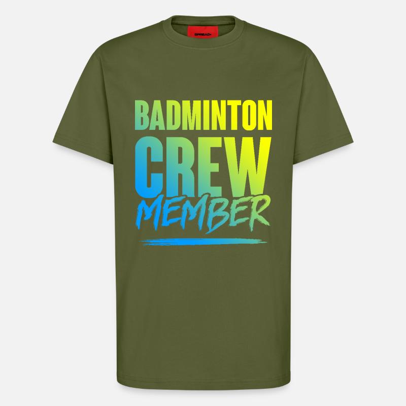Badminton Crew - T-Shirt - made by SPREAD - MOSS GREEN