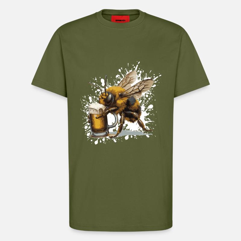 Biene Bier Lustig - T-Shirt - made by SPREAD - MOSS GREEN