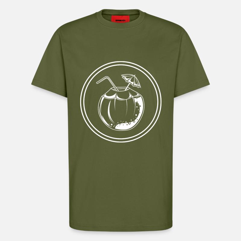 Coconut Icon Icon - T-Shirt - made by SPREAD - MOSS GREEN