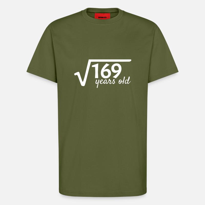 13 ans - 13 ans - T-shirt bio décontracté fabriqué en UE - MOSS GREEN