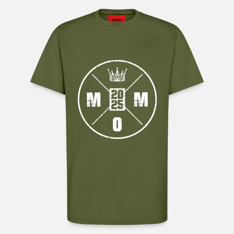 Maman 2025 Maman de maternité - T-shirt bio décontracté fabriqué en UE - MOSS GREEN