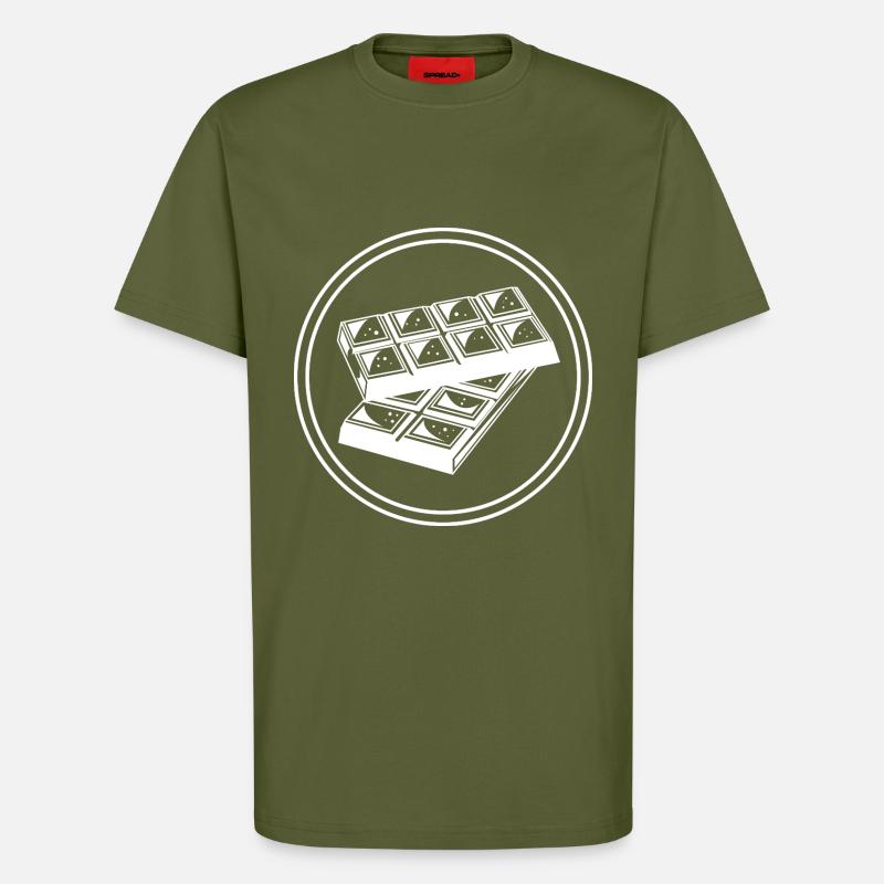 Icône de chocolat Icône - T-shirt bio décontracté fabriqué en UE - MOSS GREEN