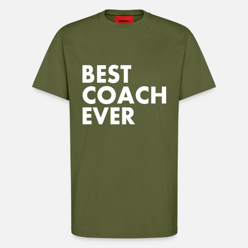 Best coach ever - T-shirt bio décontracté fabriqué en UE - MOSS GREEN