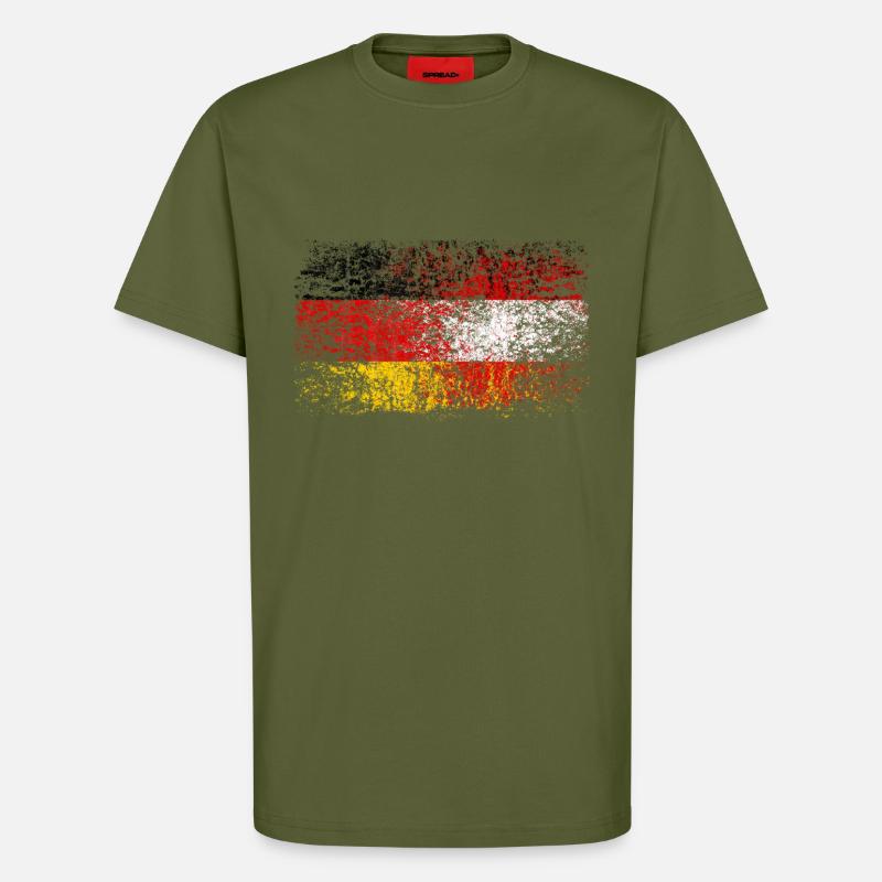 Germany Austria 002 AllroundDesigns - T-Shirt - made by SPREAD - MOSS GREEN