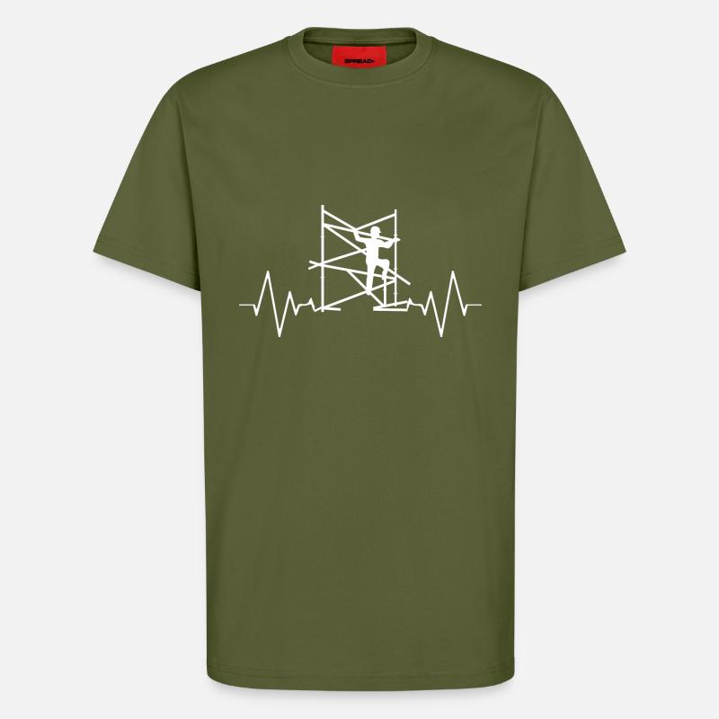 gerüstbauer handwerker dachdecker geschenk shirt - T-Shirt - made by SPREAD - MOSS GREEN