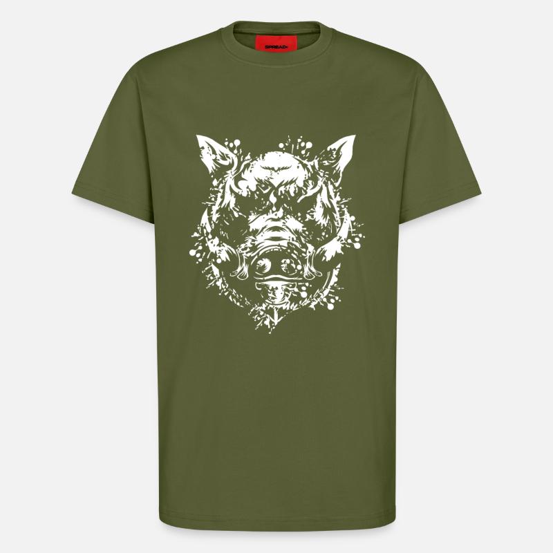 Wildschwein - T-Shirt - made by SPREAD - MOSS GREEN