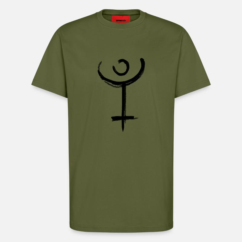 Pluto Astrologie Symbol - T-Shirt - made by SPREAD - MOSS GREEN