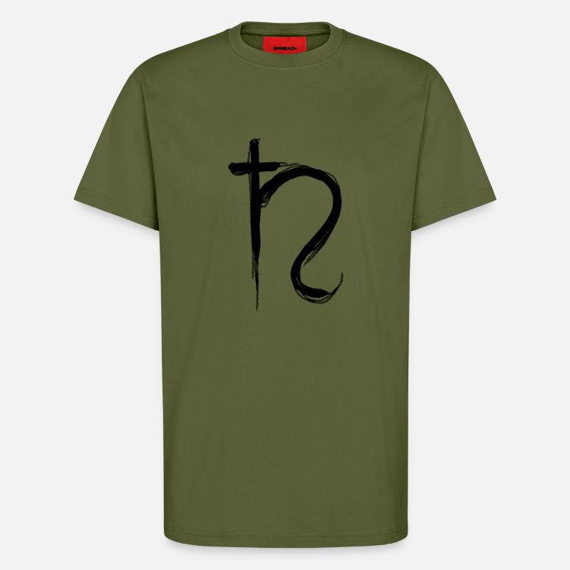 Symbole d’astrologie de Saturne - T-shirt bio décontracté fabriqué en UE - MOSS GREEN