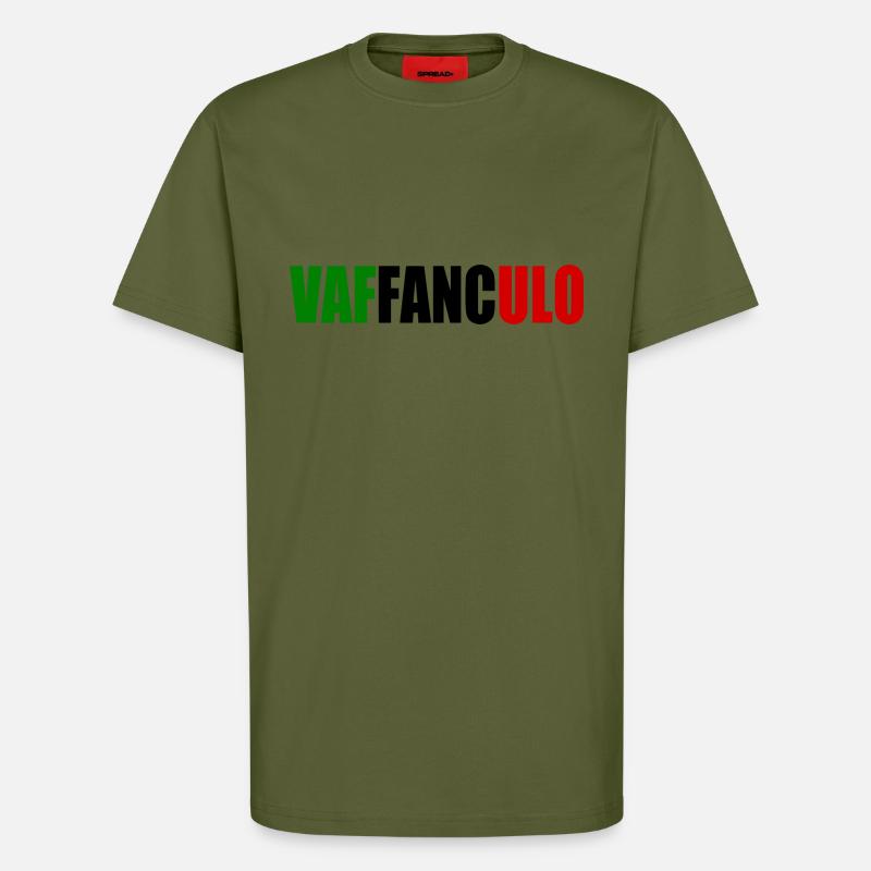 Vaffanculo - T-shirt bio décontracté fabriqué en UE - MOSS GREEN