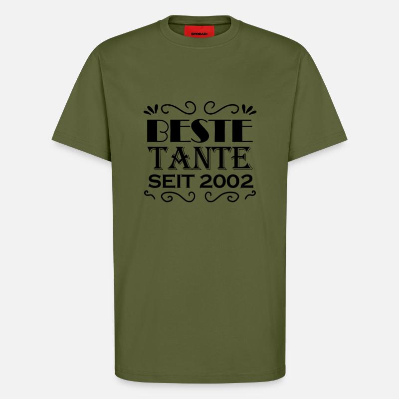 Beste Tante seit 2002 - T-Shirt - made by SPREAD - MOSS GREEN