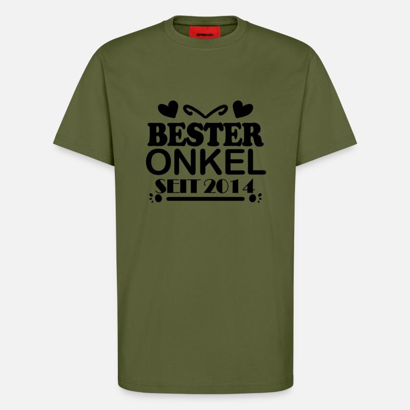 Bester Onkel seit 2014 - T-Shirt - made by SPREAD - MOSS GREEN