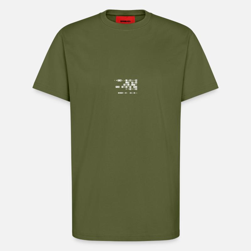 Stephen Hawking Intelligence Leetspeak - T-Shirt - made by SPREAD - MOSS GREEN