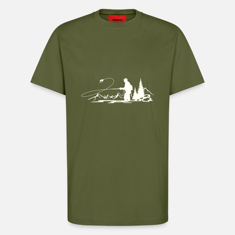 Sauerland Fliegenfischen - T-Shirt - made by SPREAD - MOSS GREEN