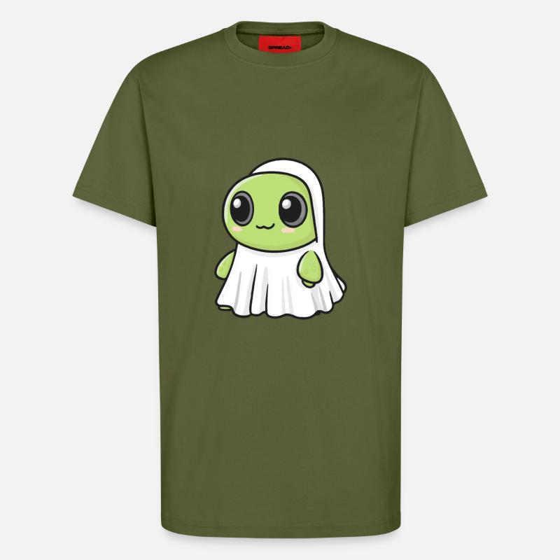 Turtle Halloween Comic Ghost - T-Shirt - made by SPREAD - MOSS GREEN