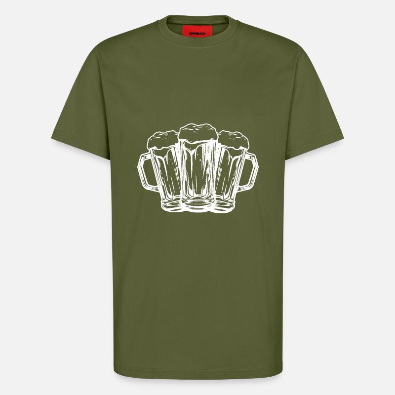 Bier Gläser - T-Shirt - made by SPREAD - MOSS GREEN