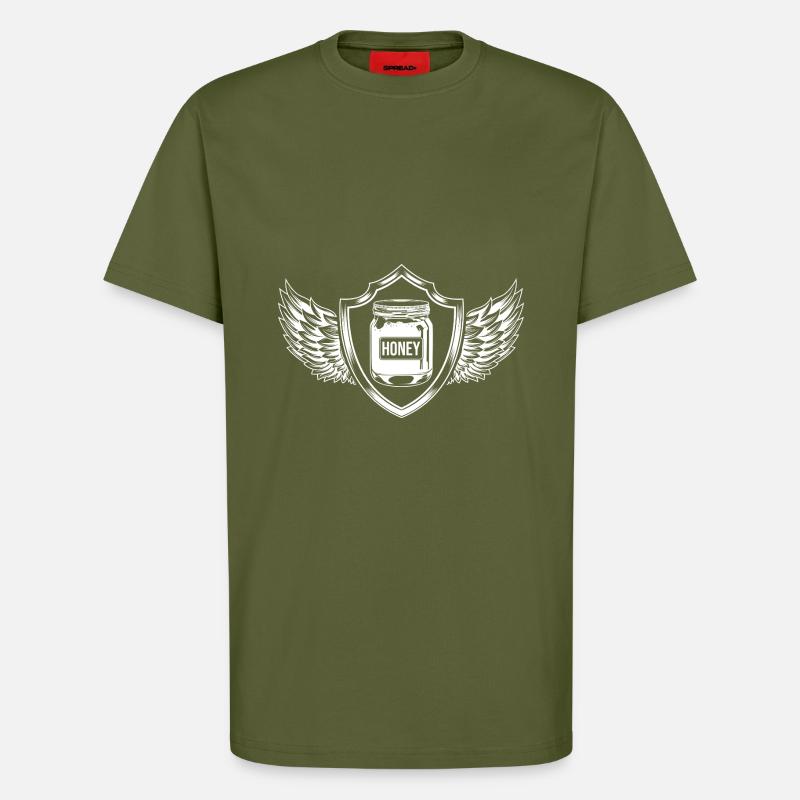Honig Wappen Imker - T-Shirt - made by SPREAD - MOSS GREEN