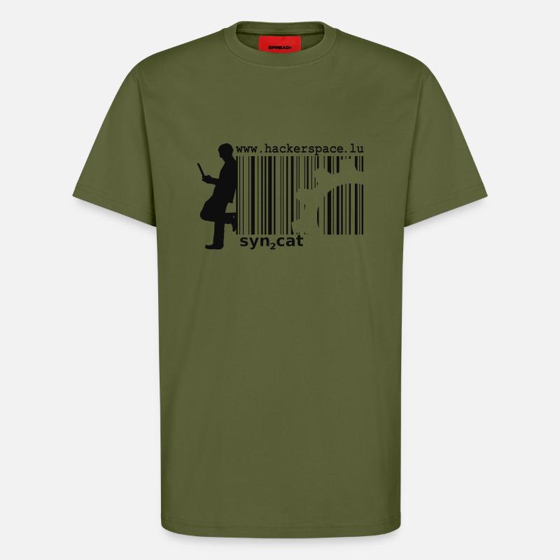 syn2cat hackerspace - T-Shirt - made by SPREAD - MOSS GREEN