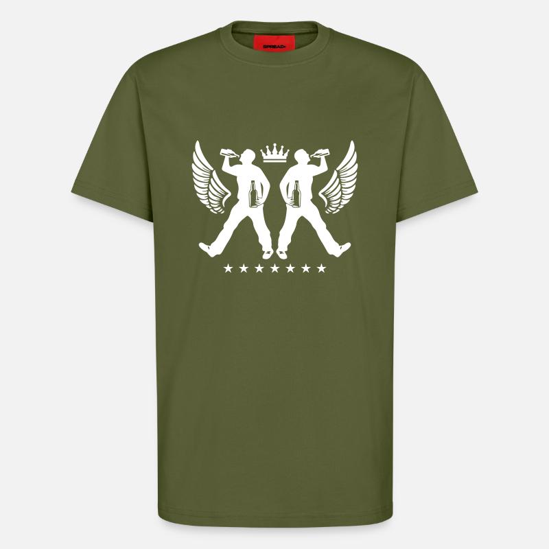 Drinking Bier Silhouette - T-Shirt - made by SPREAD - MOSS GREEN