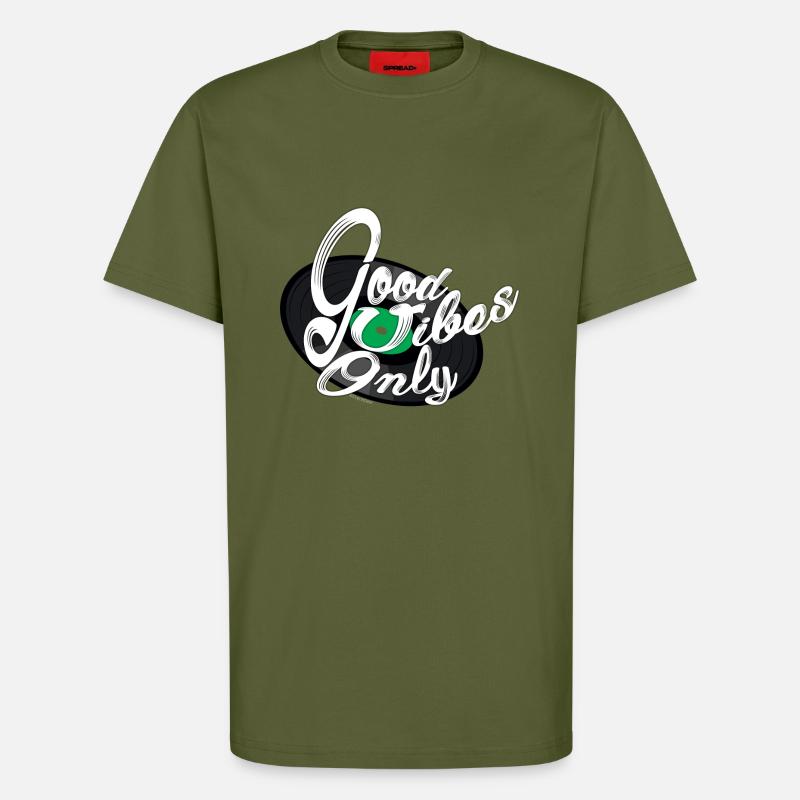 Nur gute Vibes - T-Shirt - made by SPREAD - MOSS GREEN