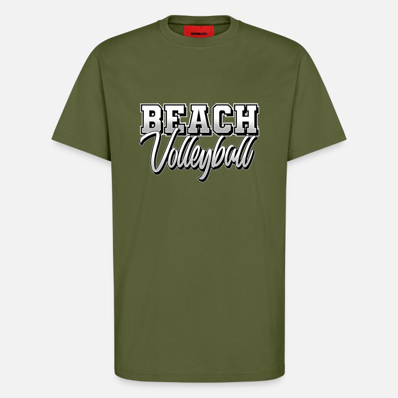 Beach volleyball - T-Shirt - made by SPREAD - MOSS GREEN