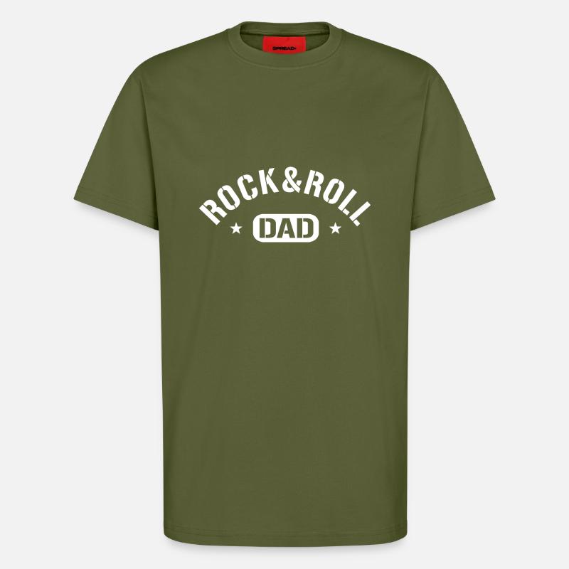 Rock and Roll Dad - T-Shirt - made by SPREAD - MOSS GREEN