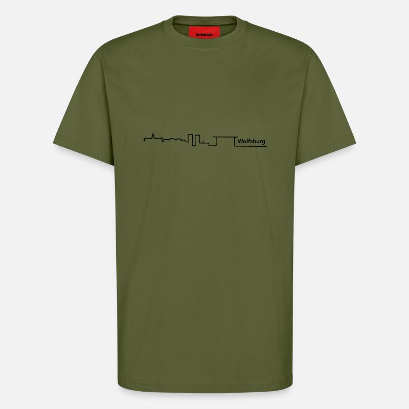 wolfsburg skyline - T-Shirt - made by SPREAD - MOSS GREEN