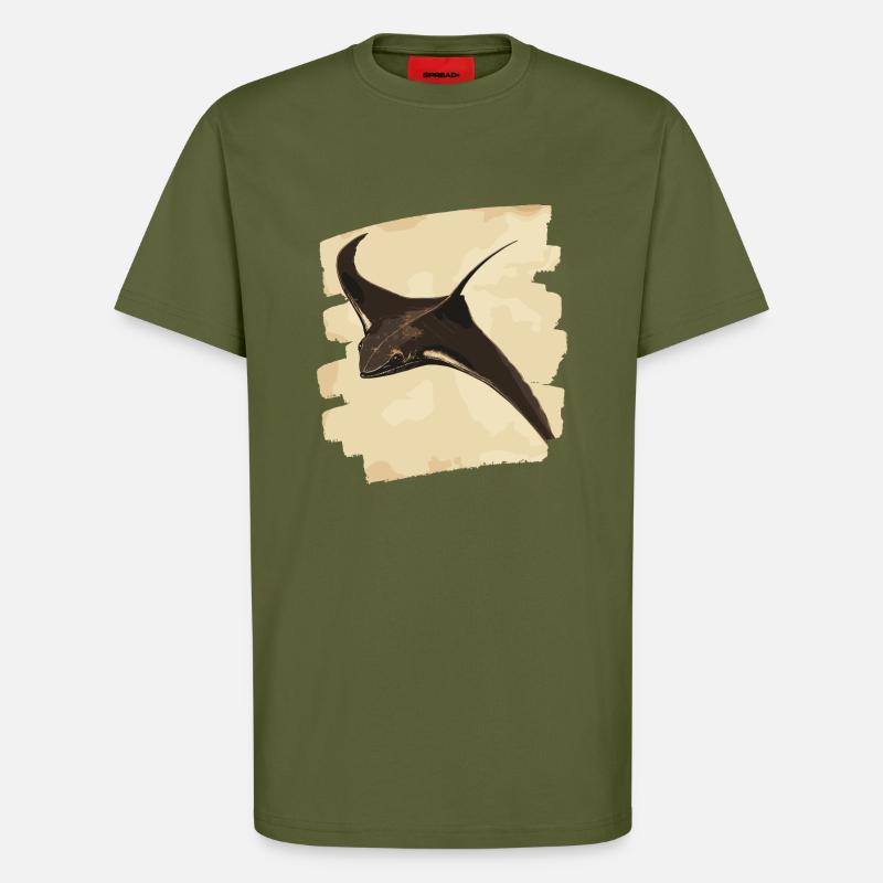 Manta Rays Retro - T-Shirt - made by SPREAD - MOSS GREEN