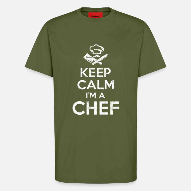 Keep Calm Chef - T-Shirt - made by SPREAD - MOSS GREEN
