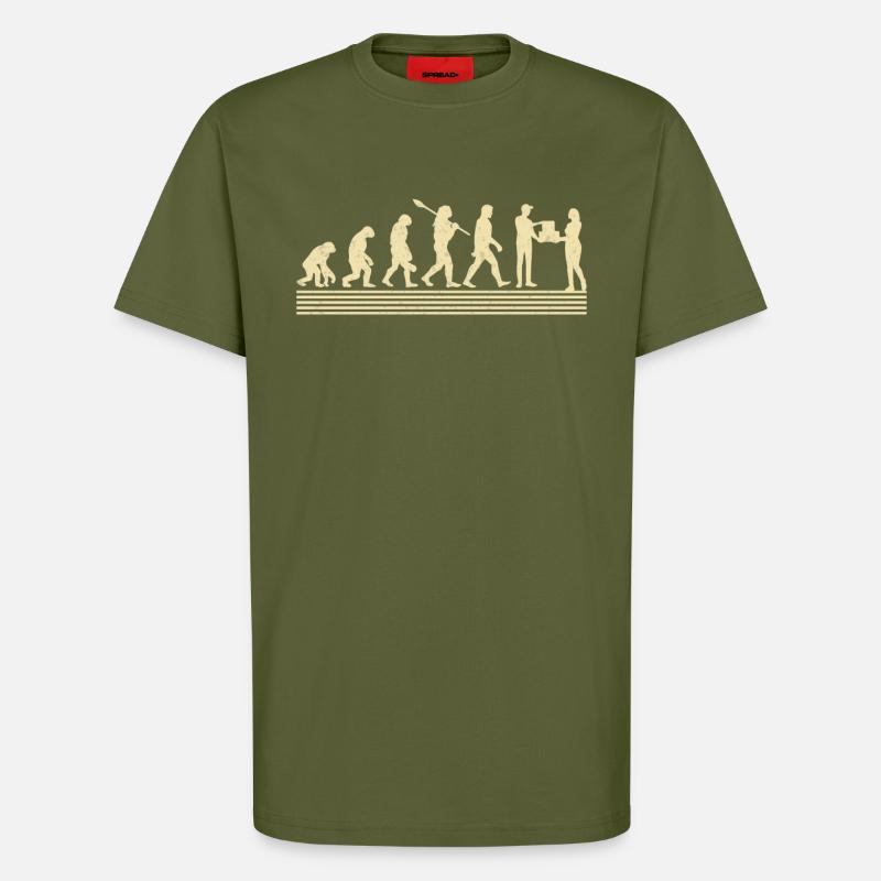 Package carrier evolution - T-Shirt - made by SPREAD - MOSS GREEN