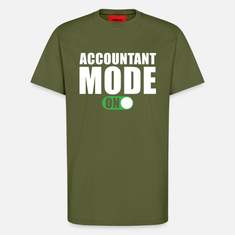 Mode comptable activé - T-shirt bio décontracté fabriqué en UE - MOSS GREEN