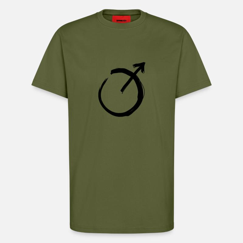 Mars Astrologie Symbol - T-Shirt - made by SPREAD - MOSS GREEN