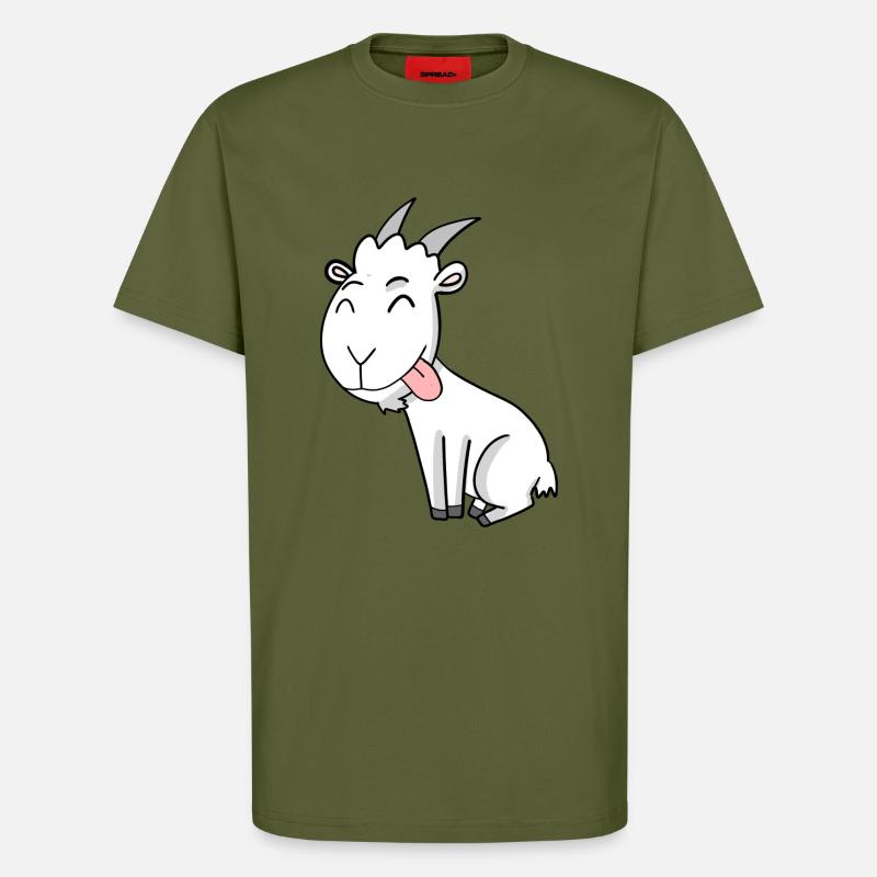 Ziege Ziegenbock Bock - T-Shirt - made by SPREAD - MOSS GREEN