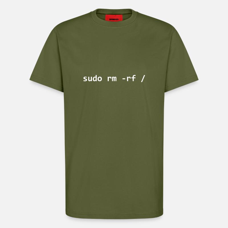 Sudo rm rf - T-Shirt - made by SPREAD - MOSS GREEN