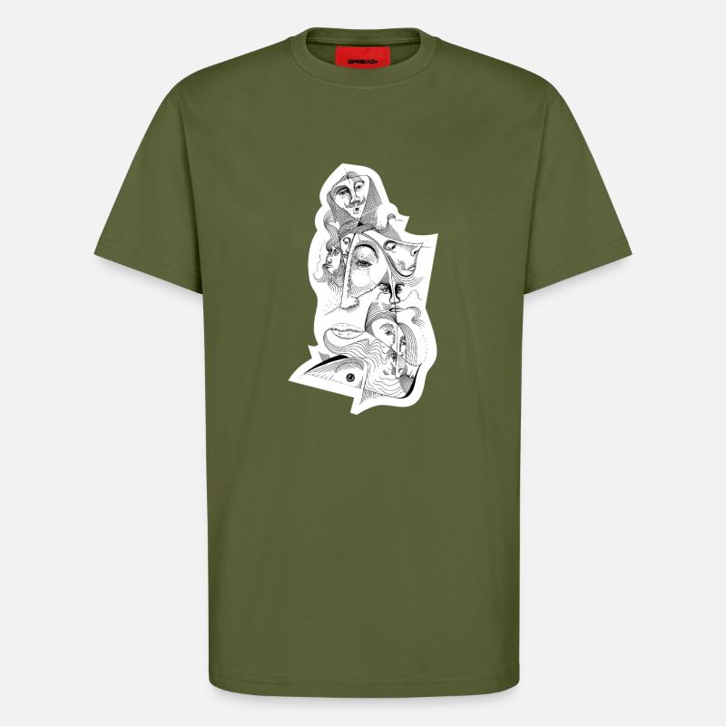 Crowd - T-Shirt - made by SPREAD - MOSS GREEN