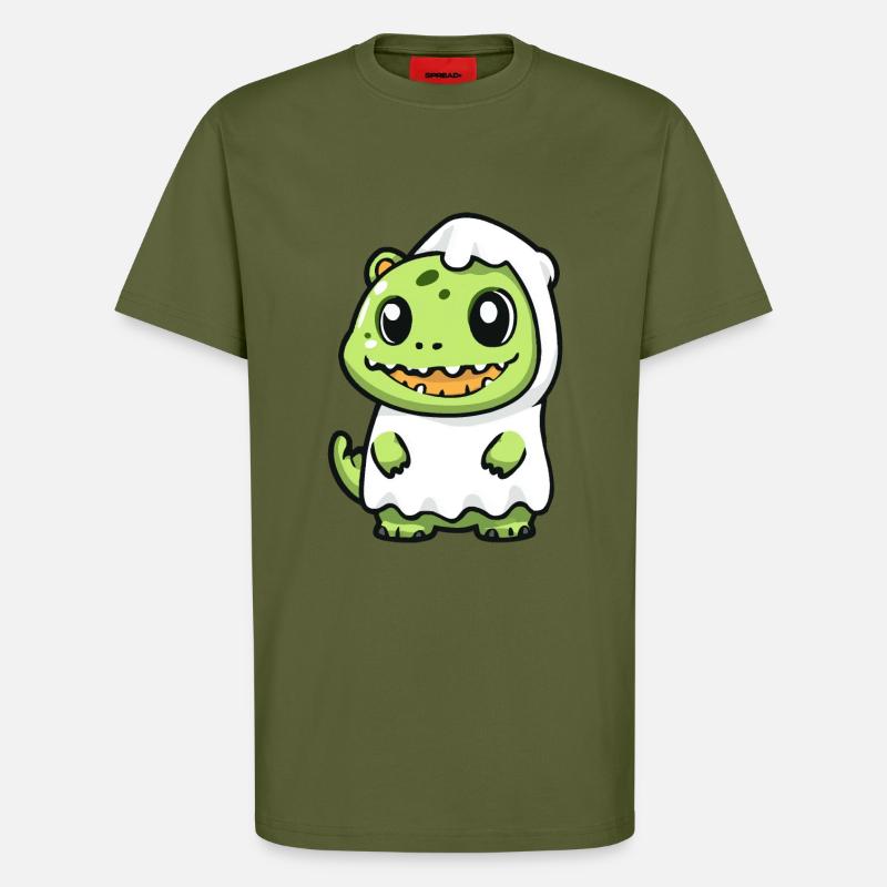 Alligator Halloween Comic Geist - T-Shirt - made by SPREAD - MOSS GREEN