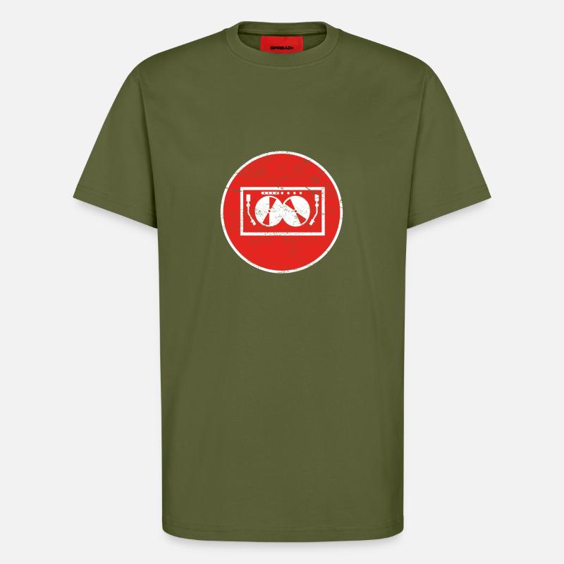 Geschenk TECHNO DJ ELECTRO - T-Shirt - made by SPREAD - MOSS GREEN