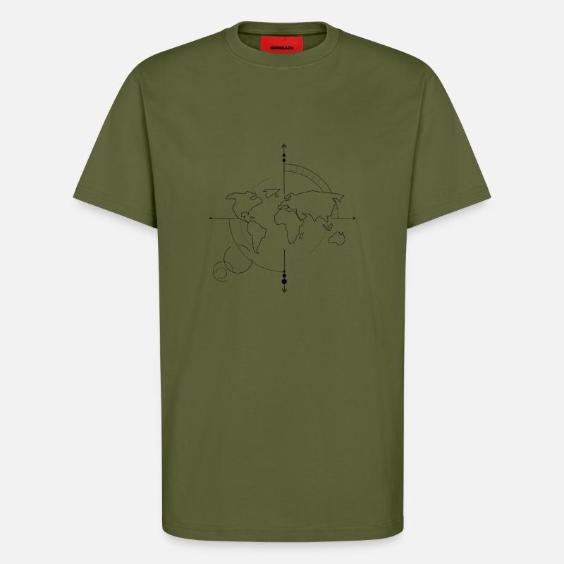 Compass - T-Shirt - made by SPREAD - MOSS GREEN