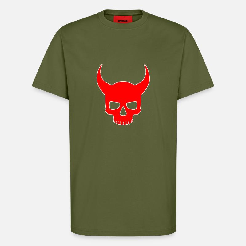 Devil Skull - T-Shirt - made by SPREAD - MOSS GREEN
