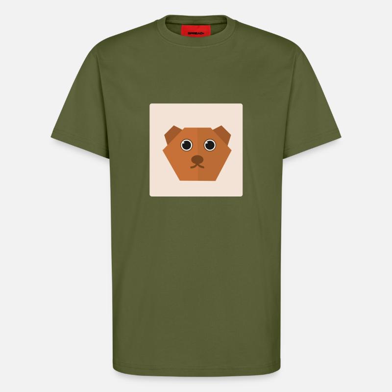 Bär Doodle Geschenkidee - T-Shirt - made by SPREAD - MOSS GREEN