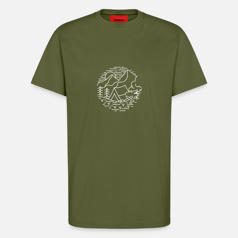 Go Camping! - T-Shirt - made by SPREAD - MOSS GREEN