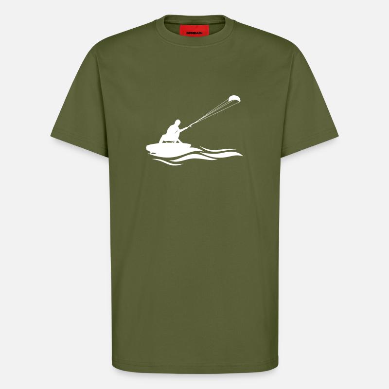 Kitesurf - Kitesurf - Kitesurf - Cadeau - T-shirt bio décontracté fabriqué en UE - MOSS GREEN