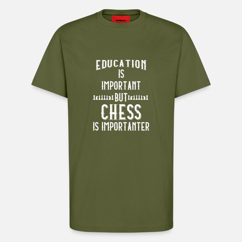 Echecs - Echecs - Echecs - Education - T-shirt bio décontracté fabriqué en UE - MOSS GREEN