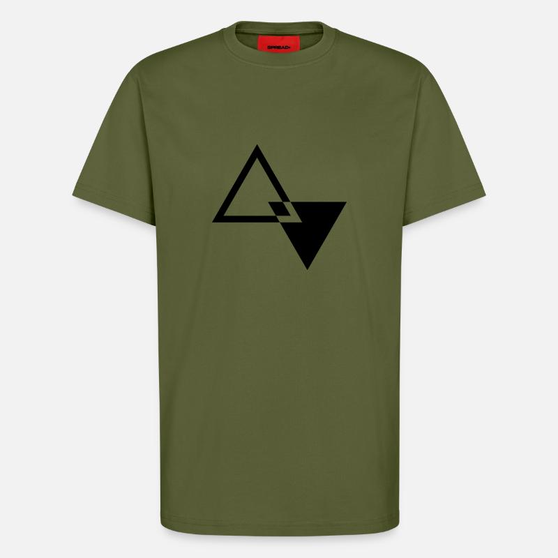 MODERN TRIANGLE SHAPE - T-Shirt - made by SPREAD - MOSS GREEN