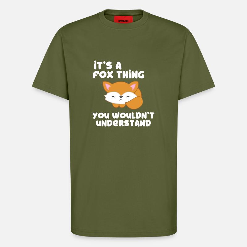 Fox - vixen - Fox lovers - gift - T-Shirt - made by SPREAD - MOSS GREEN